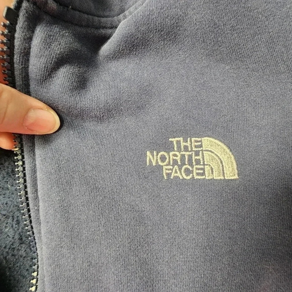 The North Face Men's Navy Blue Hooded Sweatshirt Full Zip Size M - Picture 6 of 12
